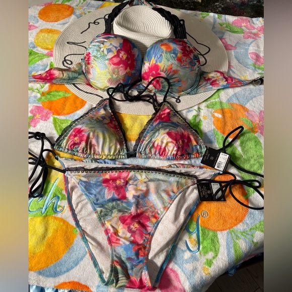 NWT set of Victoria Secrets Swim bikini bombshell top, triangle top, bottoms - Picture 12 of 14
